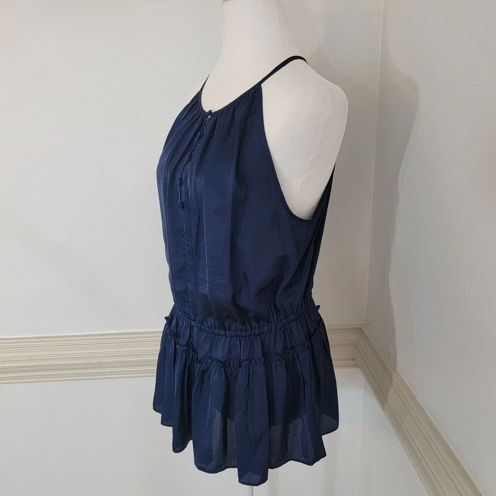 Philosophy‎ Halter Neck Ruffle Hem Blouse Sleeveless Flowy Women's Size Large